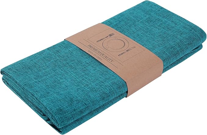homing Teal Cloth Easter Placemats Set of 4 – Cotton Linen Blend Washable Spring Dining Table Mats for Easter, Indoors & Outdoors, Easy to Clean, 13 x 19 Inch