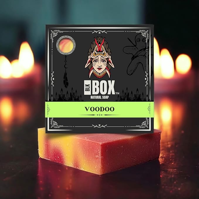 USA MADE 5oz Men's Natural Bar Soap Made from Moisturizing Natural Oils - Handmade Cold Process Soap No Harsh Chemicals, Grapefruit Strawberry Banana Scent (VOODOO)
