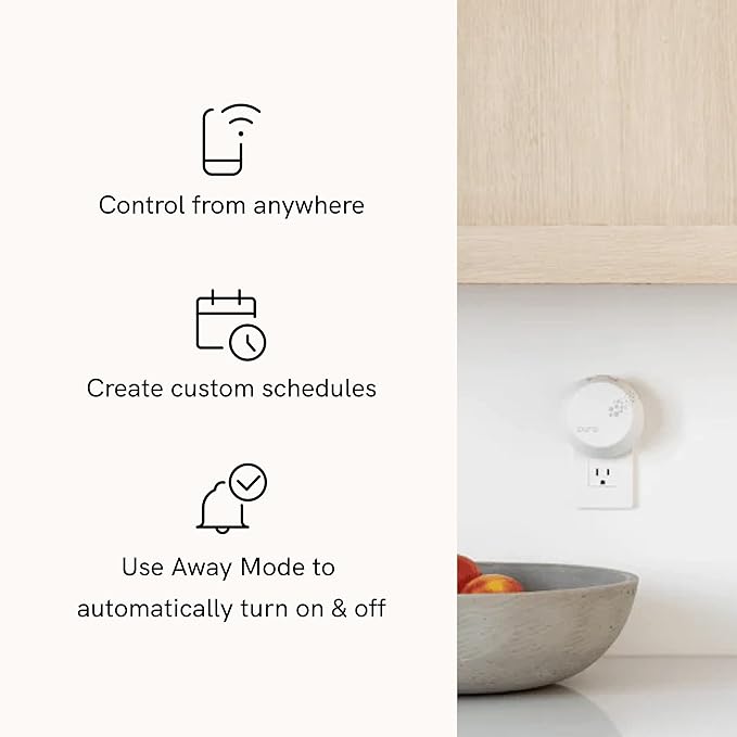 Pura Smart Home Fragrance Device Starter Set V3 - Scent Diffuser for Homes, Bedrooms & Living Rooms - Fragrance Aroma Diffuser with Light - Apartment & Household Essential - Kenneth Cole