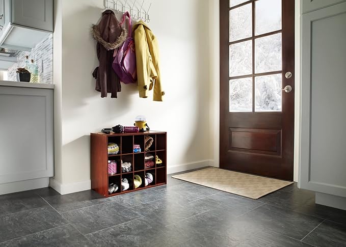 ClosetMaid 15 Cube Stackable Storage Organizer for Shoes, Bags, Crafts, Hobbies with Wood Shelves, for Closet, Entryway or Mudroom, Dark Cherry