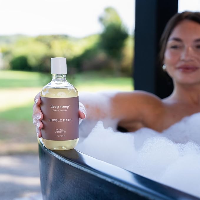Deep Steep Bubble Bath 17oz (Pack of 1) (17 Fl Oz (Pack of 1), Vanilla Coconut)