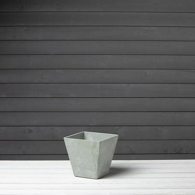 ArtStone 35106 Ella Square Planter, 10-Inch, Mint