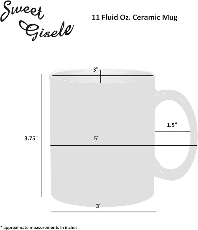 Sweet Gisele | NASA Mug | Original Ceramic Coffee Cup | Iconic Meatball Logo & Classic Red Insignia Design | Beautiful Vivid Colors | Great Novelty Gift | White Mugs | 11 Fl. Oz (White)