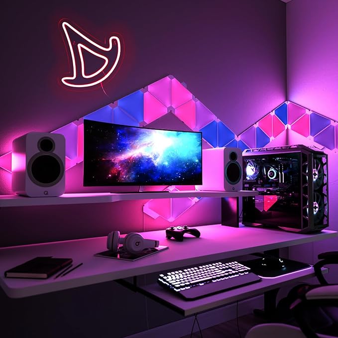 NAIYI FF14 Summoner Neon Sign for Wall Decor, Game Room, Bedroom, Man Cave, Birthday Decorations, Fans Collection, USB Power, Red, 11.8"x 10.6"