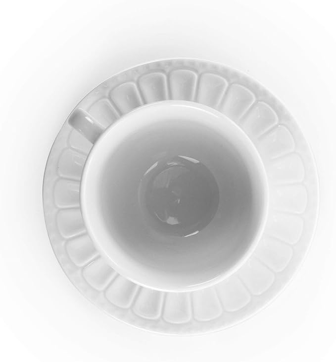 Elama Charlotte 20 Piece Porcelain Dinnerware Set in White