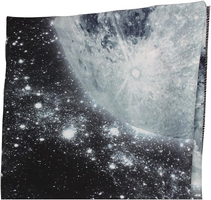 VAKADO Moon Starry Night Tapestry for Bedroom Aesthetic Black and White Tapestry Wall Hanging Space Galaxy Stars Wall Covering Decor Black Light Tapestries for Living Room Dorm 59"X82.6"
