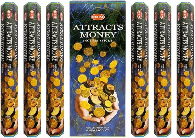 Attracts Money Incense Sticks and Incense Stick Holder Bundle Insence Insense Hem Incense Sticks