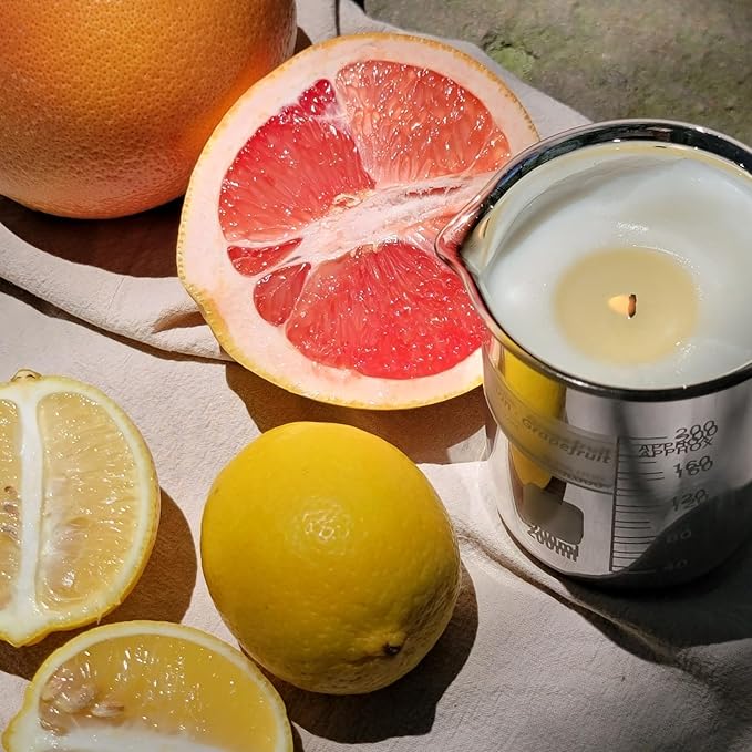 Grapefruit Scented Candles for Home - Natural Soy Candles | Christmas Gifts for Women Men | 40 Hours Long Burning 7oz
