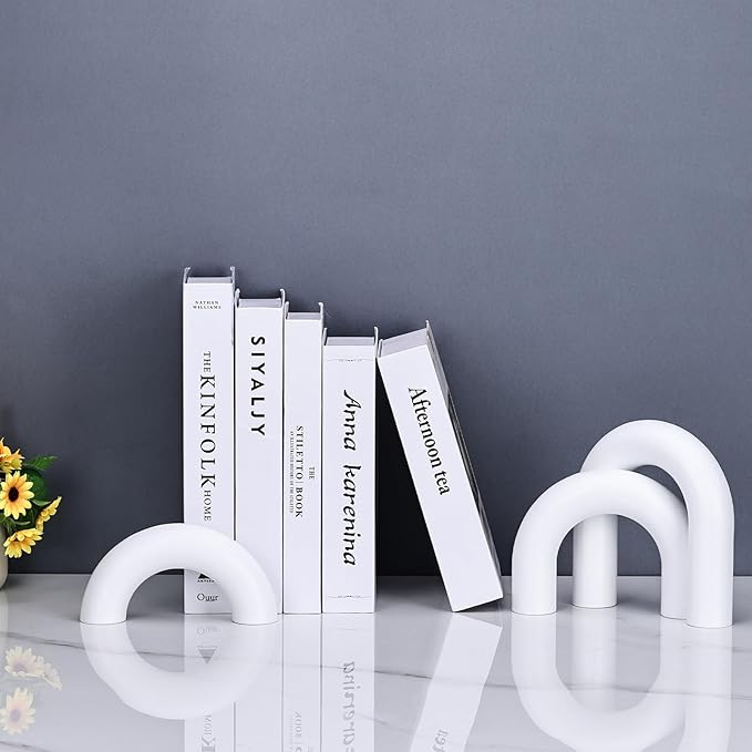 LCCCK 3PCS Wood Knot Arch Sculpture Bookcase Modern Decorative Objects, Neutral Aesthetic Book Shelf Coffee Table Counter Tv Stand Console Decor Accents, Boho Japandi Natural Decorative Objects