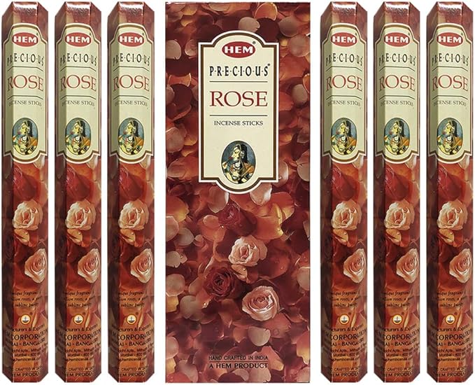 Precious Rose Incense Sticks and Incense Stick Holder Bundle Insence Insense Hem Incense Sticks