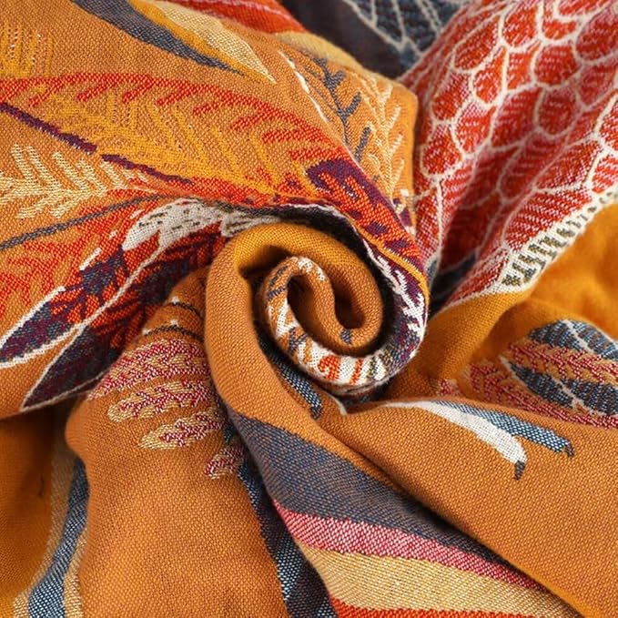 Boho Throw Blankets for Bed Home Decor, 100% Cotton Soft Cozy Boho Quilts Blankets 80"x90", Yellow Bird Lightweight Farmhouse Blanketsfor Armchair,Soaft,Couch,Picnic