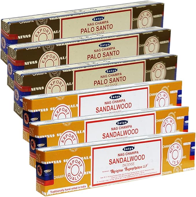 Palo Santo Sandalwood Incense Sticks & Holder Bundle Variety Pack from House of Nag Champa Incense Sticks and Trumiri