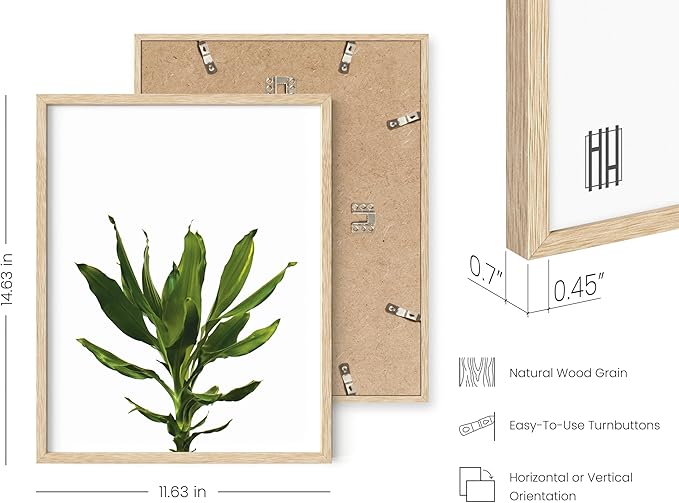 HAUS AND HUES Plant Wall Art - Set of 4 Plant Pictures Wall Art and Green Wall Art Collection, Botanical Prints, Sage Green Leaves Paintings For Wall, Minimalist Wall Art (Beige Frame, 11x14)
