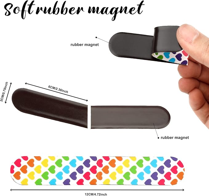 Magnetic Bookmarks - 30PCS Colorful Irregular Cute Magnet Bookmark Clips for Women, Men & Kids Reading