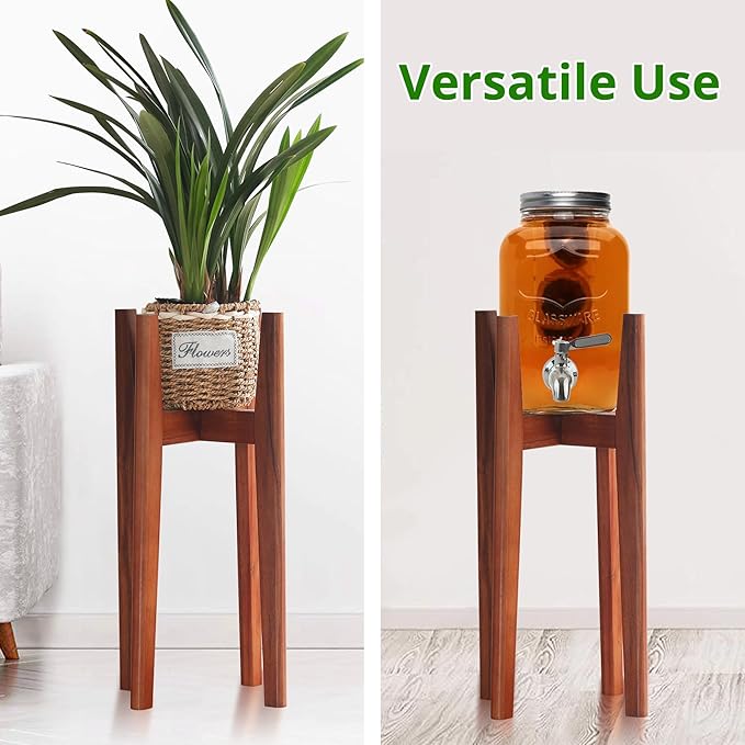 24" Tall Plant Stand | Tall Plant Stands Indoor, Mid Century Plant Stand | Suitable for Plant Pots & Water Dispenser Under 10" (Pot & Plant Not Included)