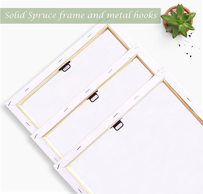 Induslyfe Framed Grass Wall Art Canvas Decor Set of 3, Matisse Wall Art Framed Prints Posters Mid Century Modern Art, Aesthetic Floral Botanical wall art for bedroom, living room, bathroom 12x16