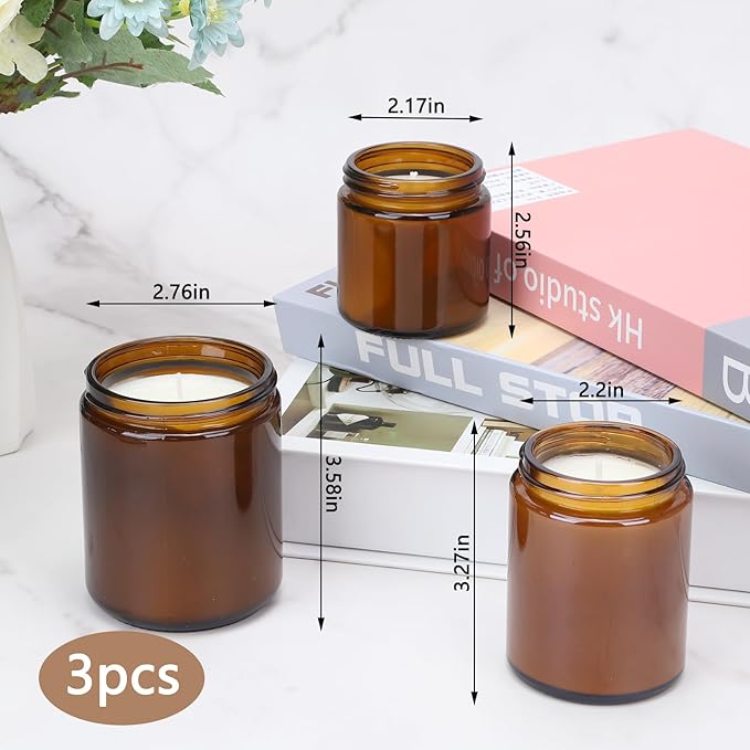 Navid 3pcs Candles for Home Scented Natural Soy Candles Large Jar Single Wick Candle 8 oz 45 Hour Burn Candles Best Mom Dad Gifts, Funny Birthday Mothers Day Thanksgiving & Christmas Gifts, HY+3+MX