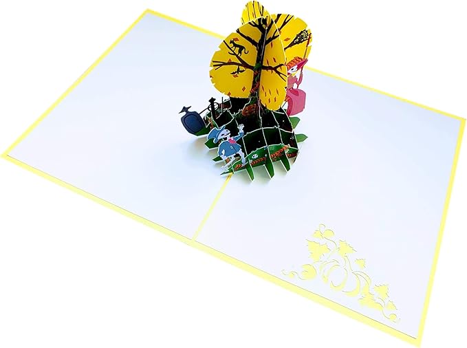 iGifts And Cards Día de los Muertos Pop-Up Card – 3D Skeleton Couple Under Full Moon – Handmade Greeting for Day of the Dead, Halloween, Altar Offering, or Remembrance