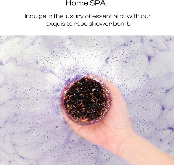 Bath Bombs for Women, 6 Fizzies Luxury Large Size with Real Flowers and Natural Organic Essential Oil, Self Care Gifts for Women, Mon, Daughter, Girlfriend, Kids,Pack of 6 (Multiple)