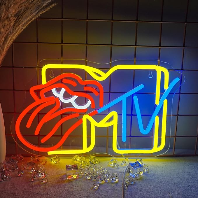 Neon Sign,Lips Neon Signs for Wall Decor,Led Sign for Boys Girls Gaming Room, Lips Neon Lights for Bedroom Man Cave,USB Powered Light Up Sign for Birthday Party Living Room Decoration