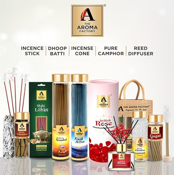 The Aroma Factory Fragrance Reed Diffuser Set with Natural Essential Oil, Aroma Sticks & Real Preserved Flowers | Luxury Home Decor Scent (Lemongrass & White Sage, 2 Pack)