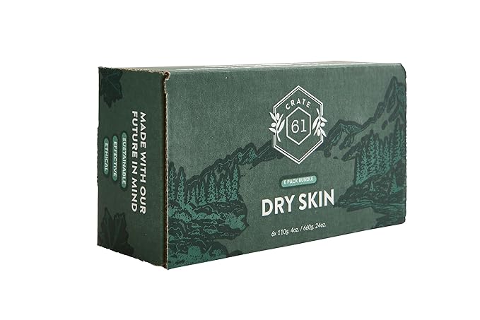 Handmade in Canada, Plant Based Cold Process Natural Bar Soap, With Premium Essential Oils, Pack of 6 (Dry Skin)