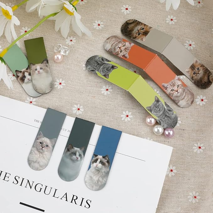 ZNHIS Magnetic Bookmarks, 15PCS Cute Animal Pattern, Multicolor, Paper, Bookmark