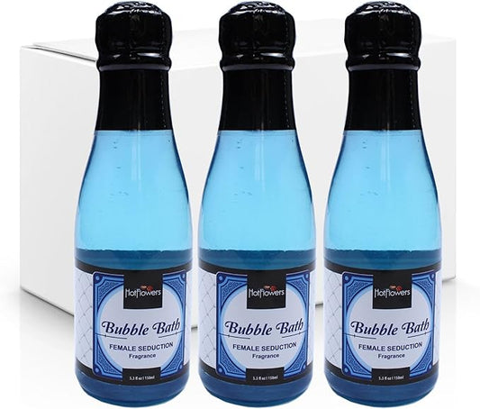 Cotton Scent Bubble Bath – Women and Men Bath Foam Products – Relaxing, Foaming, and Moisturizing Soak – Special Small Champagne-Shaped Pet Bottle (3)