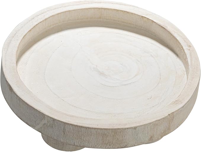 Bloomingville Paulownia Wood Dessert Pedestal Tray