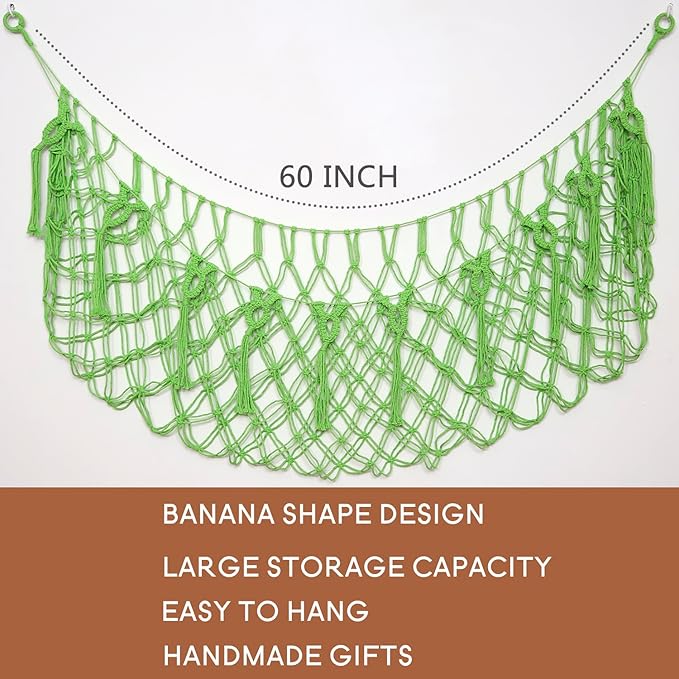 Stuffed Animal Net or Hammock -Wall Mounted-Handmade Macrame Toy Hammock Organizer Stuffed Animal Display Plush Toys Holder Boho Decor for Nursery Playroom-Green