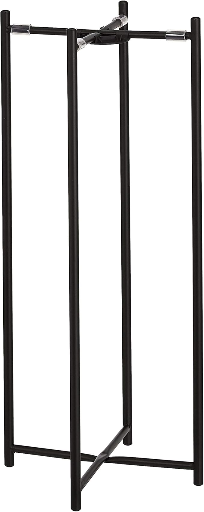 Amazon Basics Two-Tier Metal Metal Round Plant Stand, Black