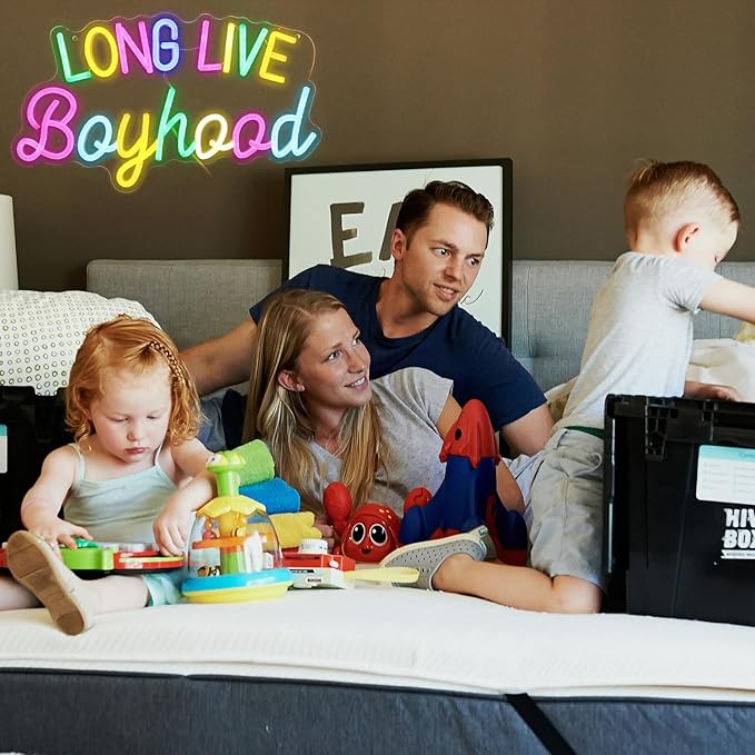 Long Live Boyhood Led Neon Light for Boys Room Playroom Bedroom Birthday party Wall Decoration