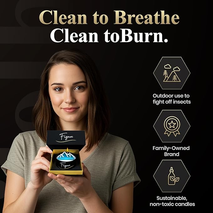 All Natural Aromatherapy Candle for Women & Men | Camping Candle | Repel Mosquitos | Beeswax & Organic Soy Wax Blend | Essential Oils | 100% Beeswax Wick | Premium Gift Box | Teal Mountain Eucalyptus