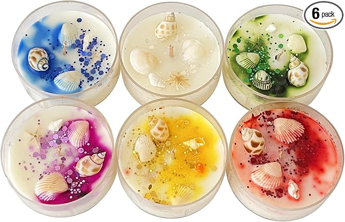 Tealight Soy Candles with Conch Style, Aromatherapy Candles for Decor Holidays, Room Ambiance, Aromatherapy Relaxing, Christmas Gift, Wedding Favors, Mother's Day (Conch Style)