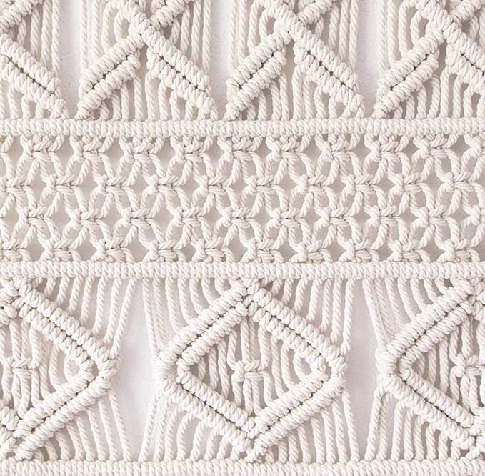 Macrame Wall Hanging Macrame Curtains Boho Door Curtain Panels Handmade Wall Art Home Wall Décor,52"x 57"