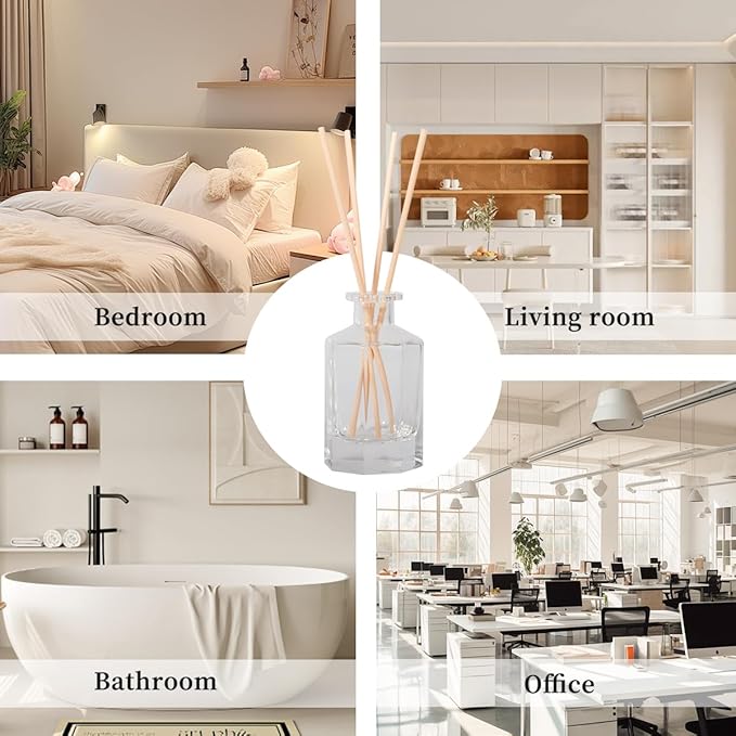Reed Diffuser Sticks - Reed Sticks -Diffuser Refills - Natural Essential Oil Aroma Diffuser Sticks Rattan Wood Replacement for Aroma Fragrance 100 PCS(19cm*3.5mm Beige Color)