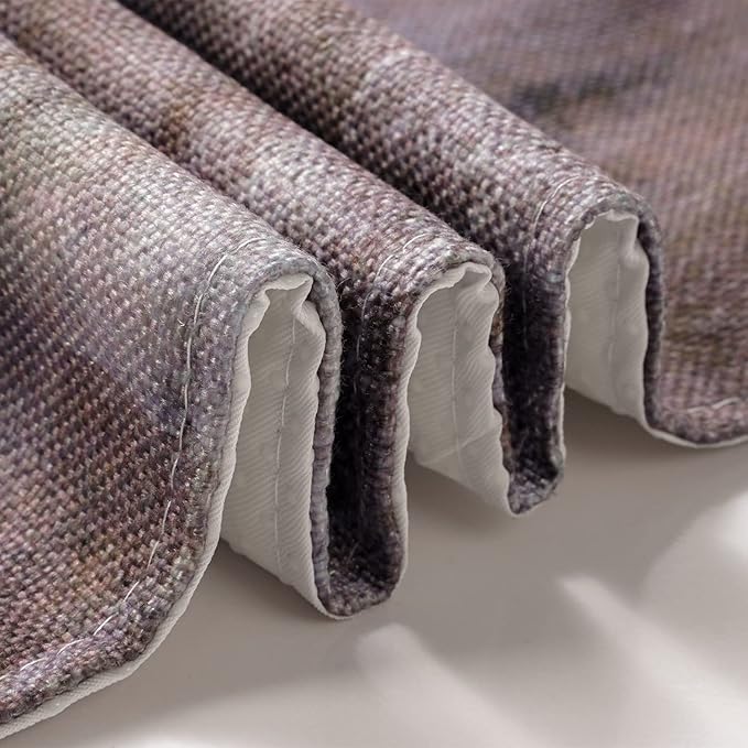 Brown and Grey Placemats, Modern Abstract Art Placemats Set of 4, Heat Resistant Non-Slip Artwork Dining Placemats, Washable Place Mats for Home Kitchen (Brown and Grey, 18"X12")