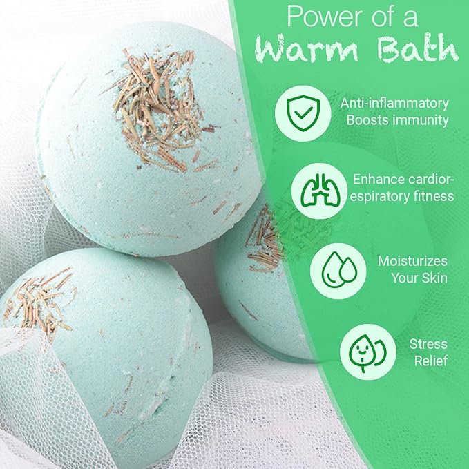 Bath Bombs for Women Spa Gift Set with Tea Tree Oils Sea Salt Relaxing Birthday Gift for Her Bubble Bath Skincare