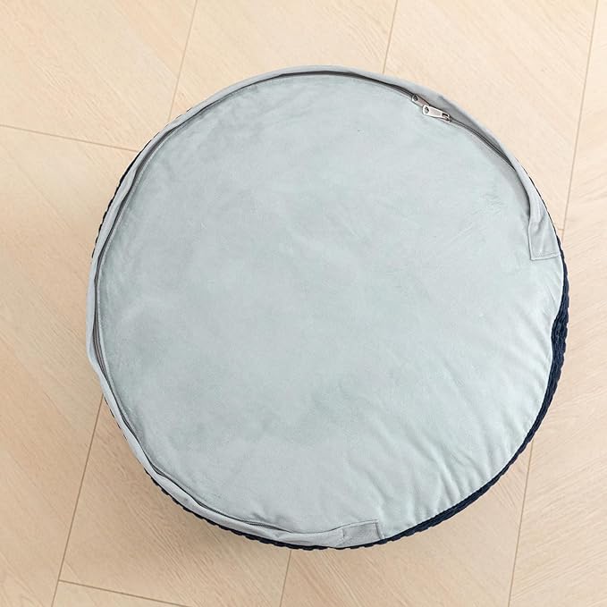 Asuprui Supportive Pouf Ottoman Foot Rest Elevate Your Living Room Decor with Lightweight Pouf Filler Modern Foam Stuffed Poof Perfect to Rest Your Feet 20x12 Inches