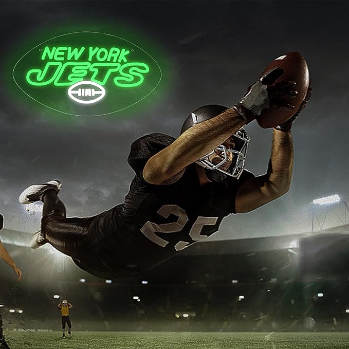 Neon Sign for Wall Decor Football Team Sign Gifts for Football Fans with Led Team Neon Light for Man Cave 5V USB Powered Size15.7 * 8.9In(ZYLD203)