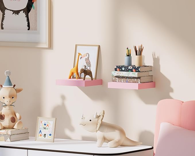 Floating Shelves, Floating Shelves for Wall, with Invisible Bracket, Bathroom Shelves, Bedroom Decor, Floating Shelf, Shelves for Wall Storage, Display Shelf, Set of 2