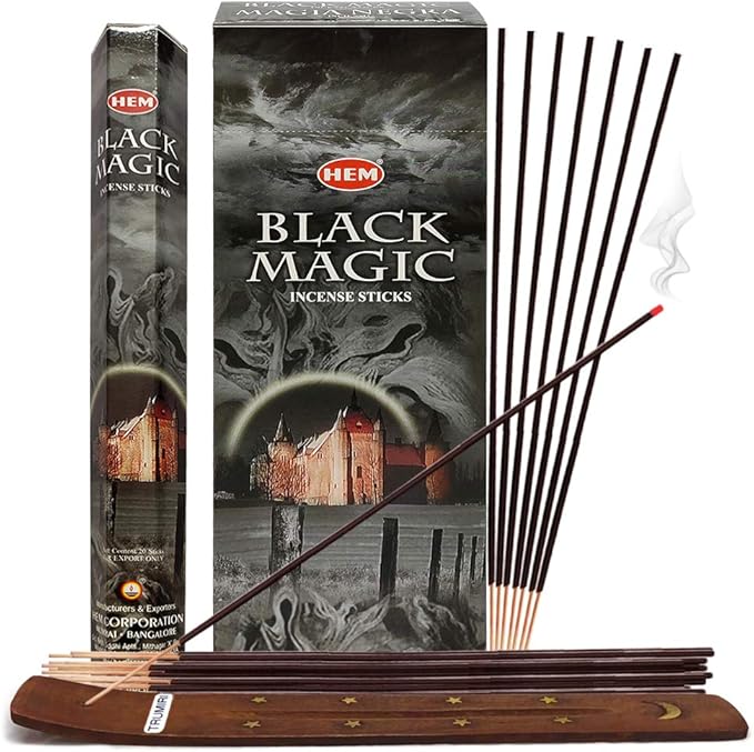 Black Magic Incense Sticks and Incense Stick Holder Bundle Insence Insense Hem Incense Sticks