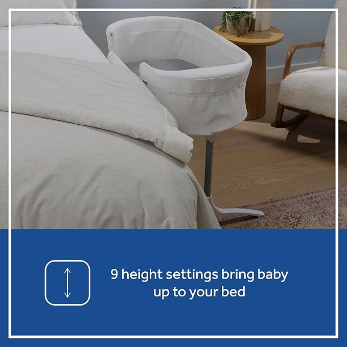 Sealy Baby Airy Dreams Breathable 2-in-1 Baby Bassinet & Bedside Sleeper, Bedside Bassinet for Baby, Height Adjustable, Stand-Alone or Bedside Sleeper, Drop-Down Panel for Easy Access