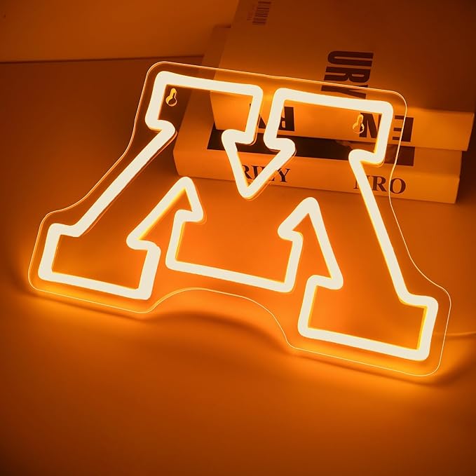 University Neon Signs,College Neon LED Sign,University Baseball Team Logo Neon Signs,City Name Light Up Signs for Man Cave,Dorm Decor for College Students,Signs for Men,Size 13.4 * 8.7 in(XD119)