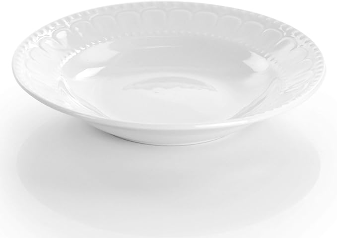 Elama Charlotte 20 Piece Porcelain Dinnerware Set in White