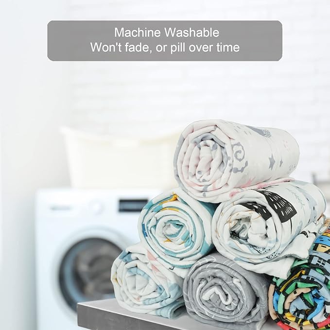 Baby Blanket for Boys Girls (Tent Printed, 30"x40") with Double Layer Dotted Backing Soft Plush Minky Blanket for Toddlers Newborn