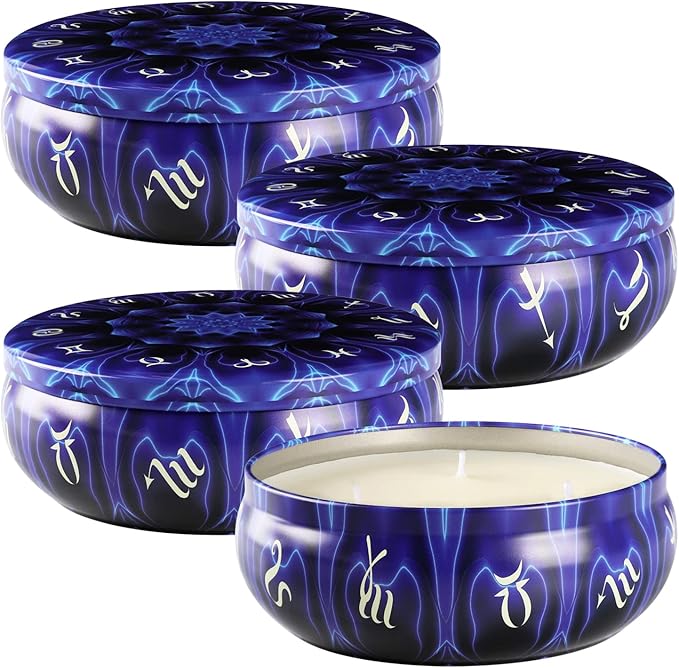 Citronella Candles, 4 x 80hrs Long Lasting 3 Wicks Scented Candles, Large 14.5 oz Decorative Indoor & Outdoor Candles for