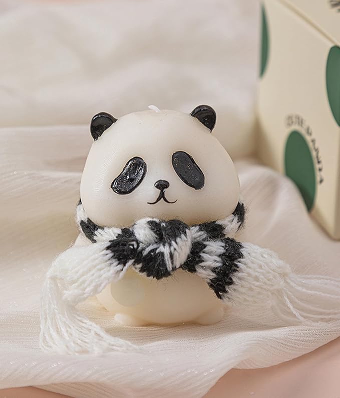 Panda Shaped Scented Candle,110G Cute Animal Aesthetics Aroma Soy Wax Decorative Candle for Table Photo Prop Birthday Gift,Prefect for Meditation Stress Relief Mood