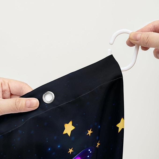 AILONEN Tree of Life Shower Curtain for Bathroom,Glowing Butterfly Starry Bath Curtain,Modern Tree Floral Print Curtain Decoration Waterproof with 12 Plastic Hooks for Boys Girls Adults 72" W*96" H