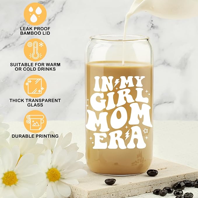16oz In My Girl Mom Era Tumbler - Funny Coffee Cup for New/Expecting Moms, Aunts and Girl Mom Club | Mothers Day, Christmas, Baby-Shower Gift for Women